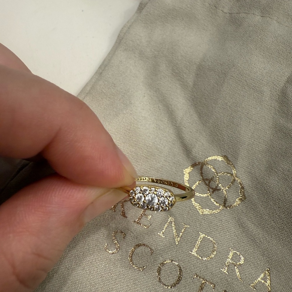 Kendra Scott Gold Ring with Crystal Accents